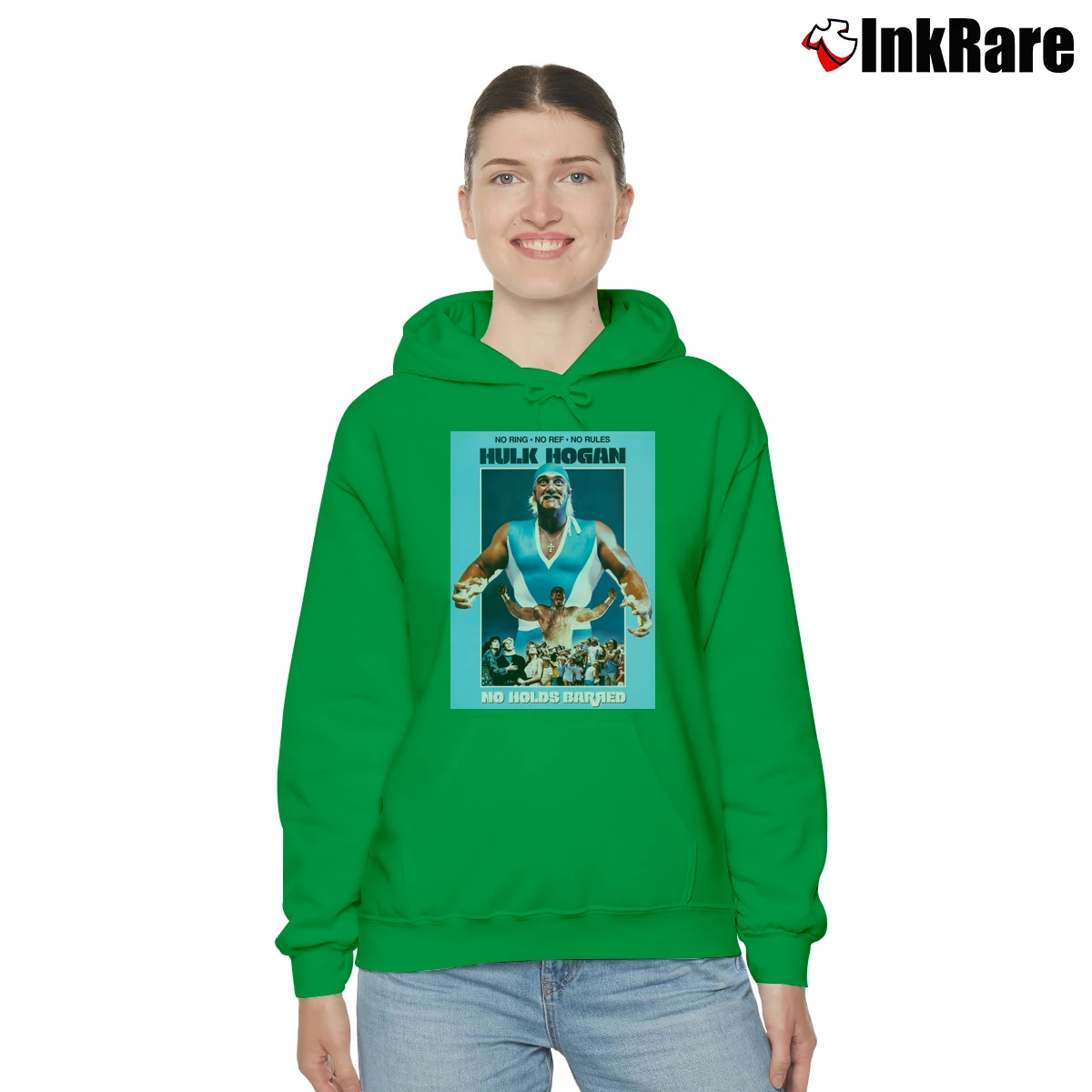 Women’s Hulk Hogan No Holds Barred Cozy Hoodie in irish green | Warm, Structured, Stylish