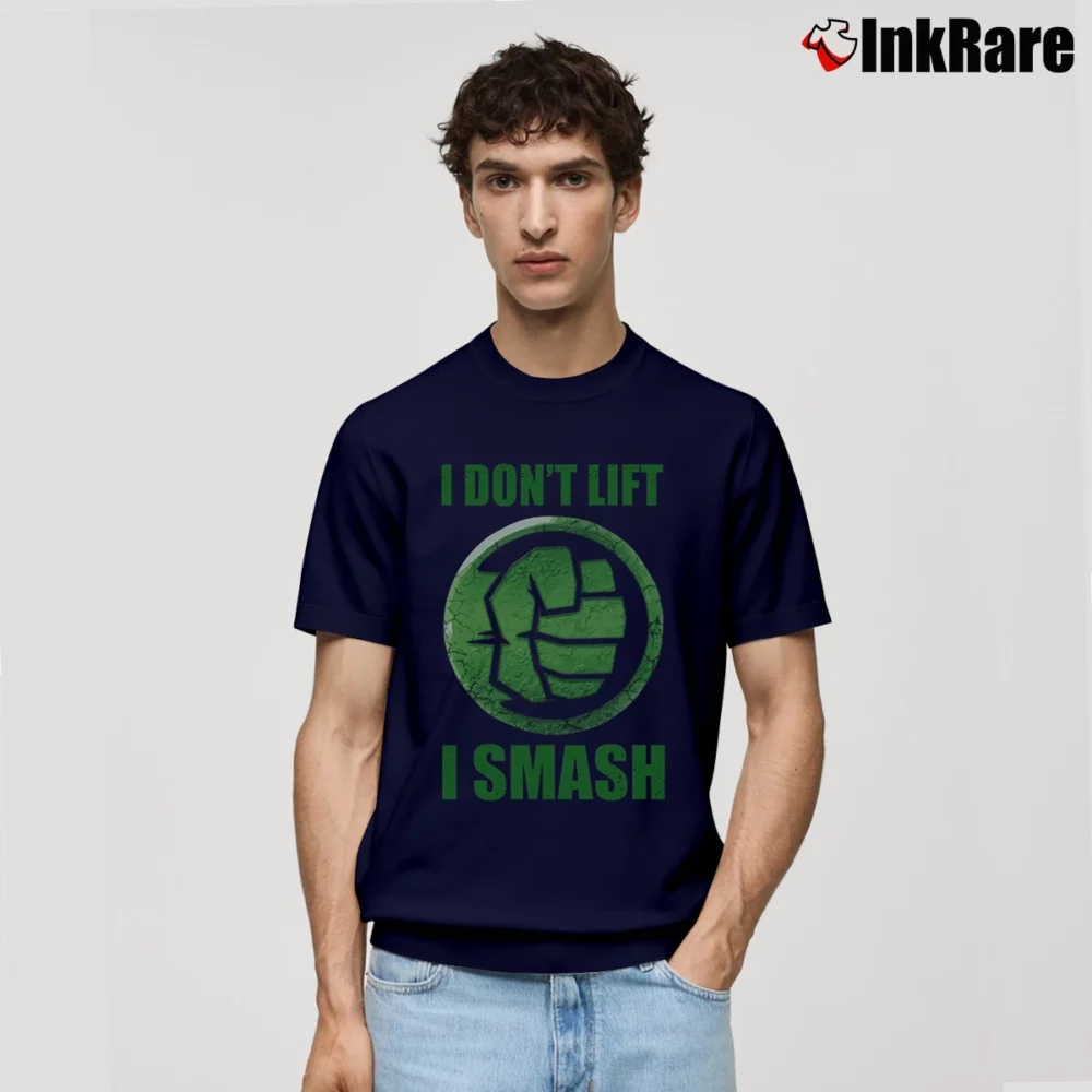 Men’s Hulk I Don't Lift I Smash Classic T-Shirt in navy | Soft, Breathable Everyday Wear