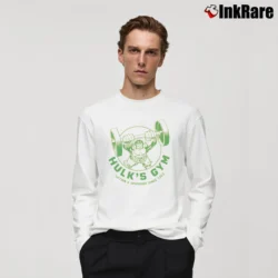 Men’s Hulk's Gym Marvel Workout Long-Sleeve Shirt in white | Sleek, Lightweight, Year-Round Wear