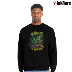 Men’s Hulk The Monster The Machine Roller Coaster Marvel Crewneck Sweatshirt in black | Cozy Fabric, Clean Style