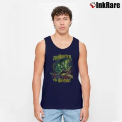 Men’s Hulk The Monster The Machine Roller Coaster Marvel Tank Top in navy | Breathable, Active-Friendly Design