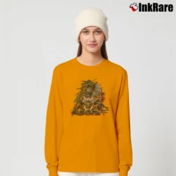 Women’s Hype Japanese Brand 90s Gundam Wing Death Scythe Hell Long-Sleeve Top in orange | Sleek, Versatile, All-Season