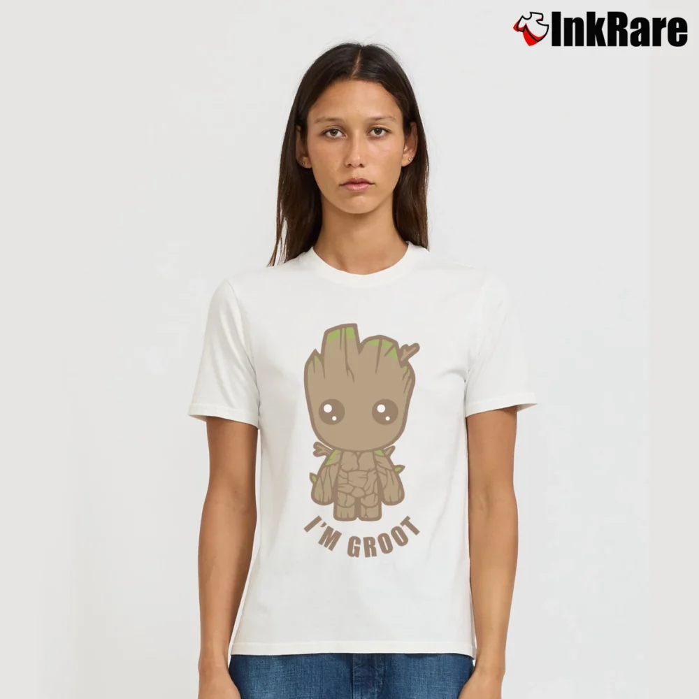 Women’s I Am Groot Baby Groot Signature T-Shirt in white | Soft, Flattering Fit