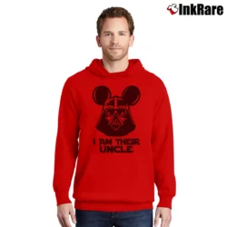 Men’s I Am Their Uncle Star Wars Disney Vacation Pullover Hoodie in red | Cozy, Durable, Modern Fit