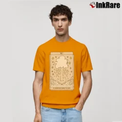 Men’s I'd Rather Be Crying To Enya Tarot Card Classic T-Shirt in orange | Soft, Breathable Everyday Wear