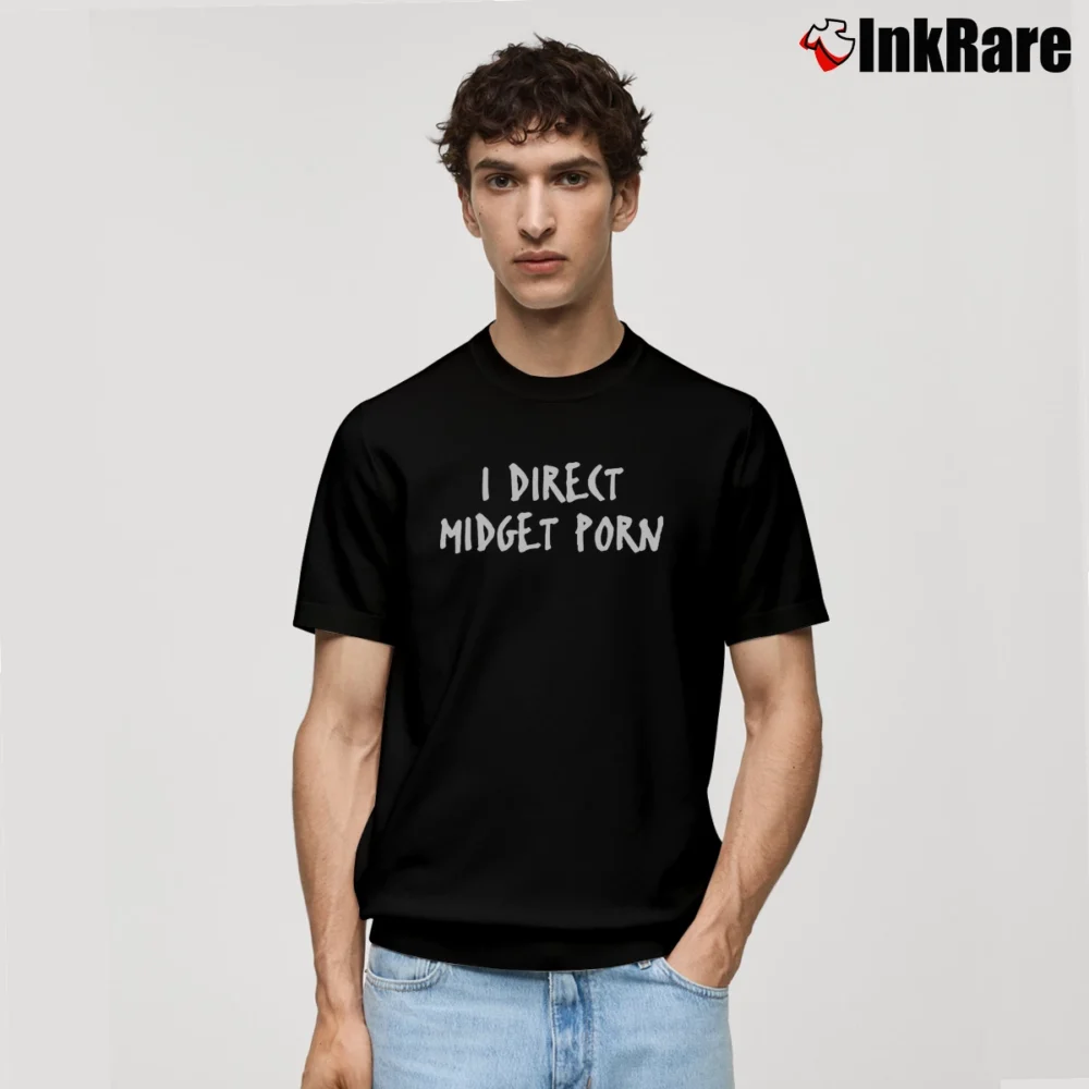 Men’s I Direct Midget Porn Graphic Funny Classic T-Shirt in black | Soft, Breathable Everyday Wear