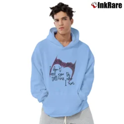 Men’s I Dont Need You To Tell Me Who I Am Scarlet Witch Wanda Maximoff Marvel Pullover Hoodie in light blue | Cozy, Durable, Modern Fit