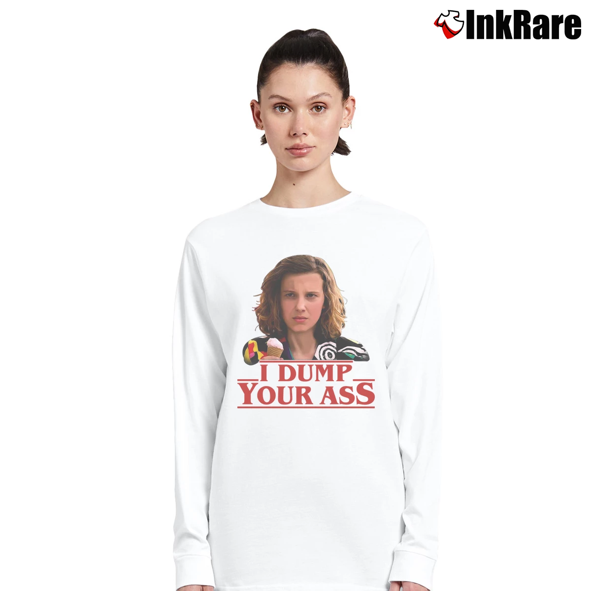 Women’s I Dump Your Ass Long-Sleeve Top in white | Sleek, Versatile, All-Season