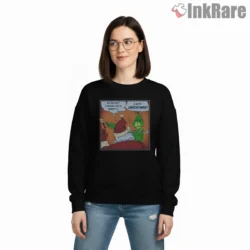 I Hate Christmas Santa And Grinch Comic Shirt on graphic shirt for women graphic tee