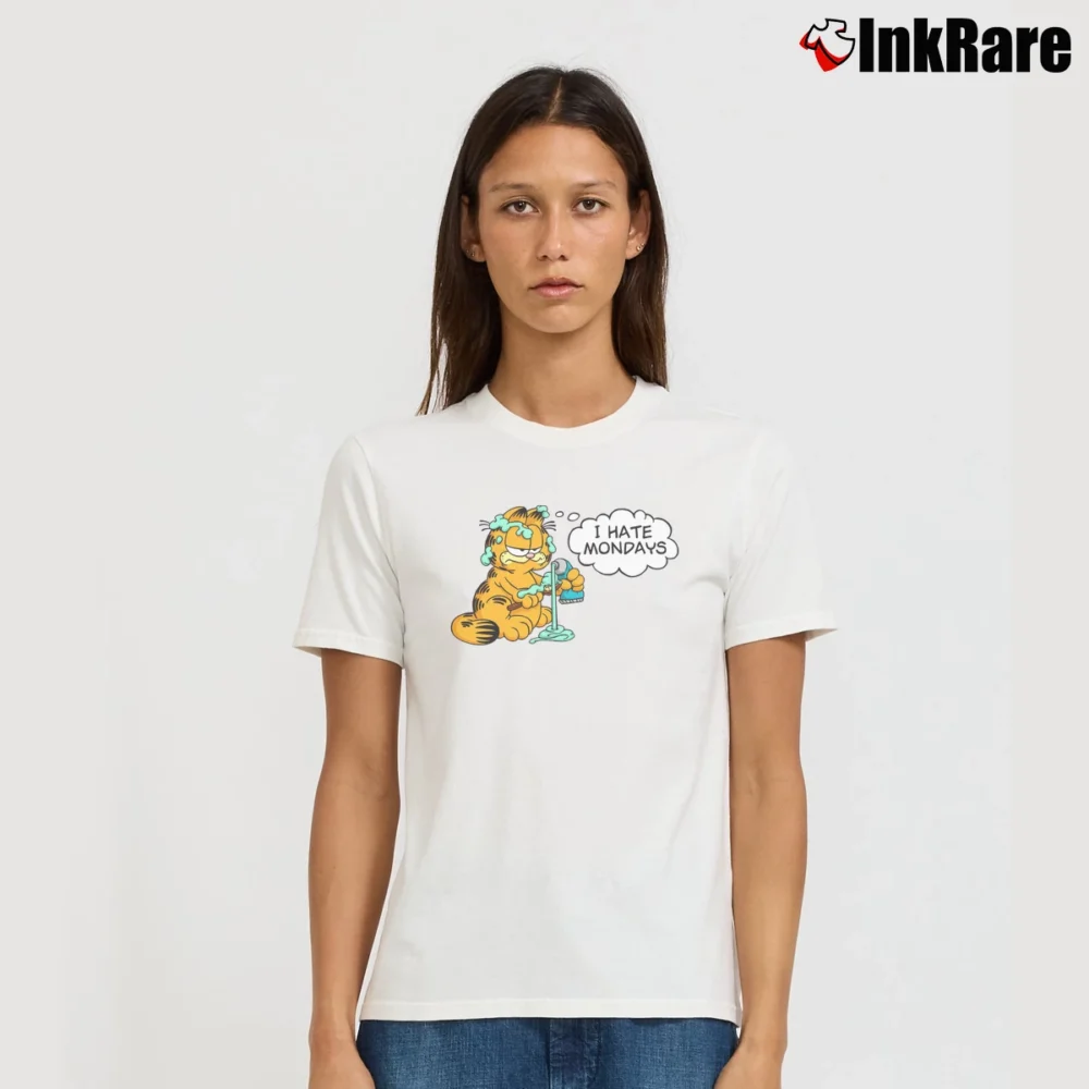 Women’s I Hate Mondays Garfield T-Shirt in white | Soft, Flattering Fit