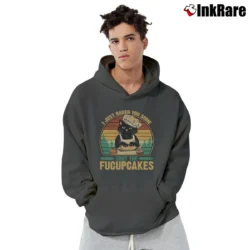 Men’s I Just Baked You Some Shut The Fucupcakes Funny Cat Baking Pullover Hoodie in charcoal | Cozy, Durable, Modern Fit