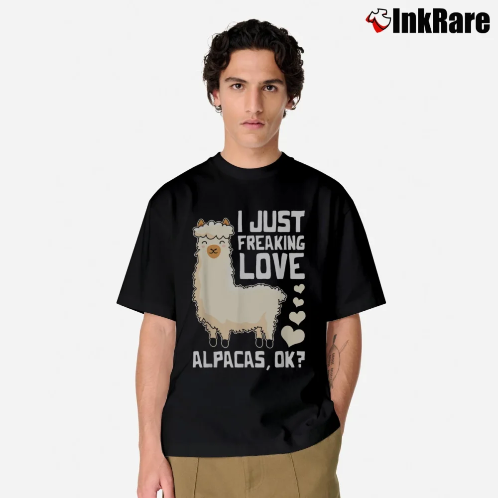 Men’s I Just Freaking Love Alpacas Classic T-Shirt in black | Soft, Breathable Everyday Wear