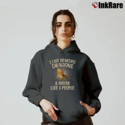 Women’s I Like Bearded Dragons And Maybe Three People Funny Cozy Hoodie in charcoal | Warm, Structured, Stylish
