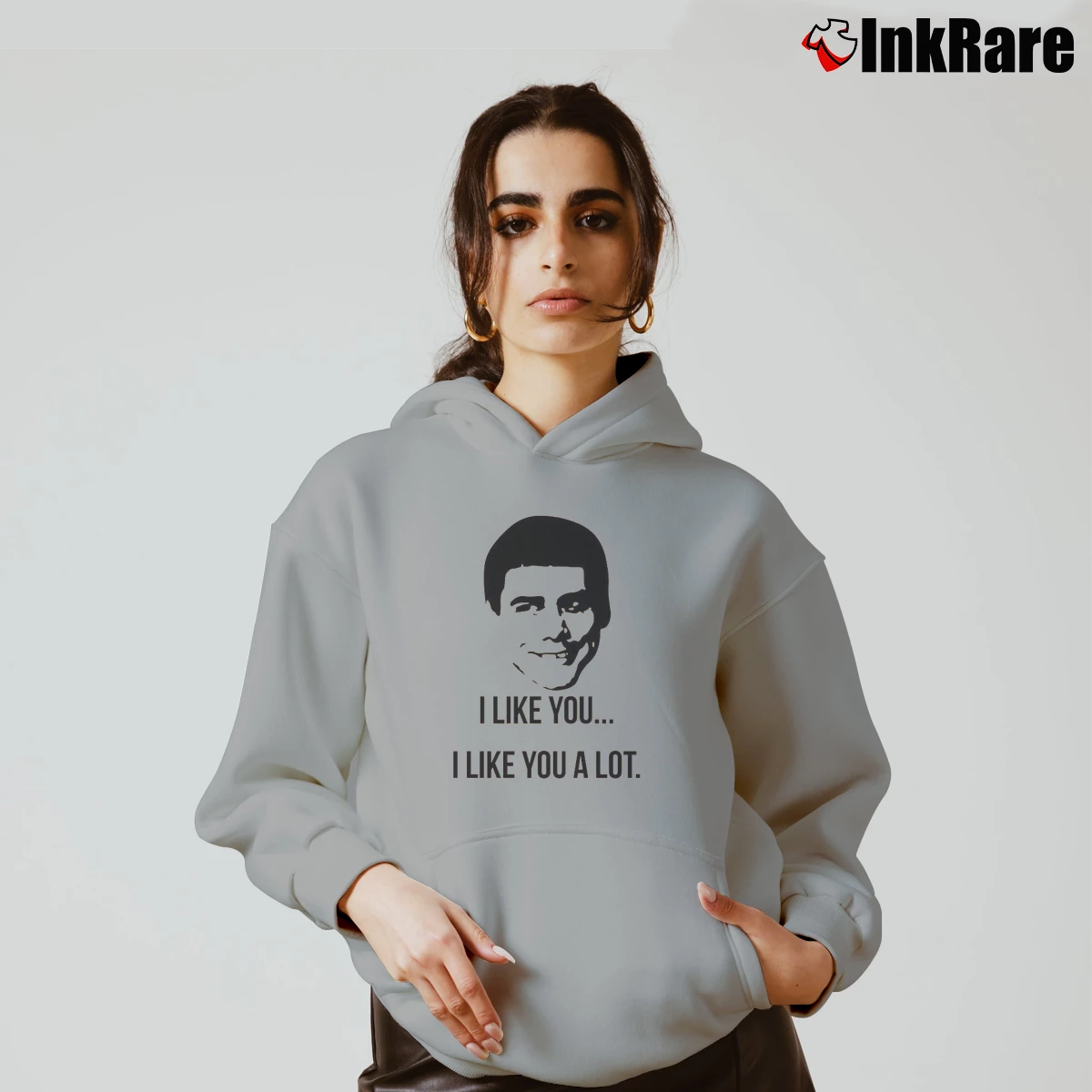 I Like You A Lot Jim Carrey Dumb And Dumber Women’s Cozy Hoodie in sport grey – Urban Chic Women’s I Like You A Lot Jim Carrey Dumb And Dumber Cozy Hoodie in sport grey | Warm, Structured, Stylish