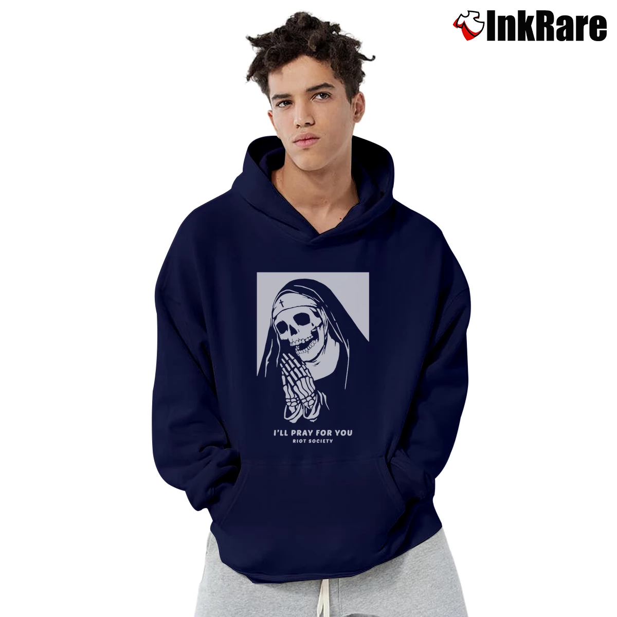 i’ll pray for you Men’s Pullover Hoodie in navy – Ultimate Warmth Men’s i'll pray for you Pullover Hoodie in navy | Cozy, Durable, Modern Fit