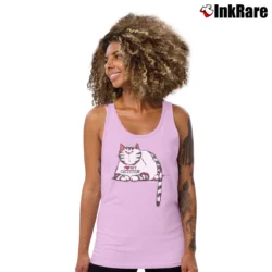 Women’s I Love My Cattitude Funny Cat Quote 90s Style Tank Top in light pink | Lightweight, Movement-Friendly