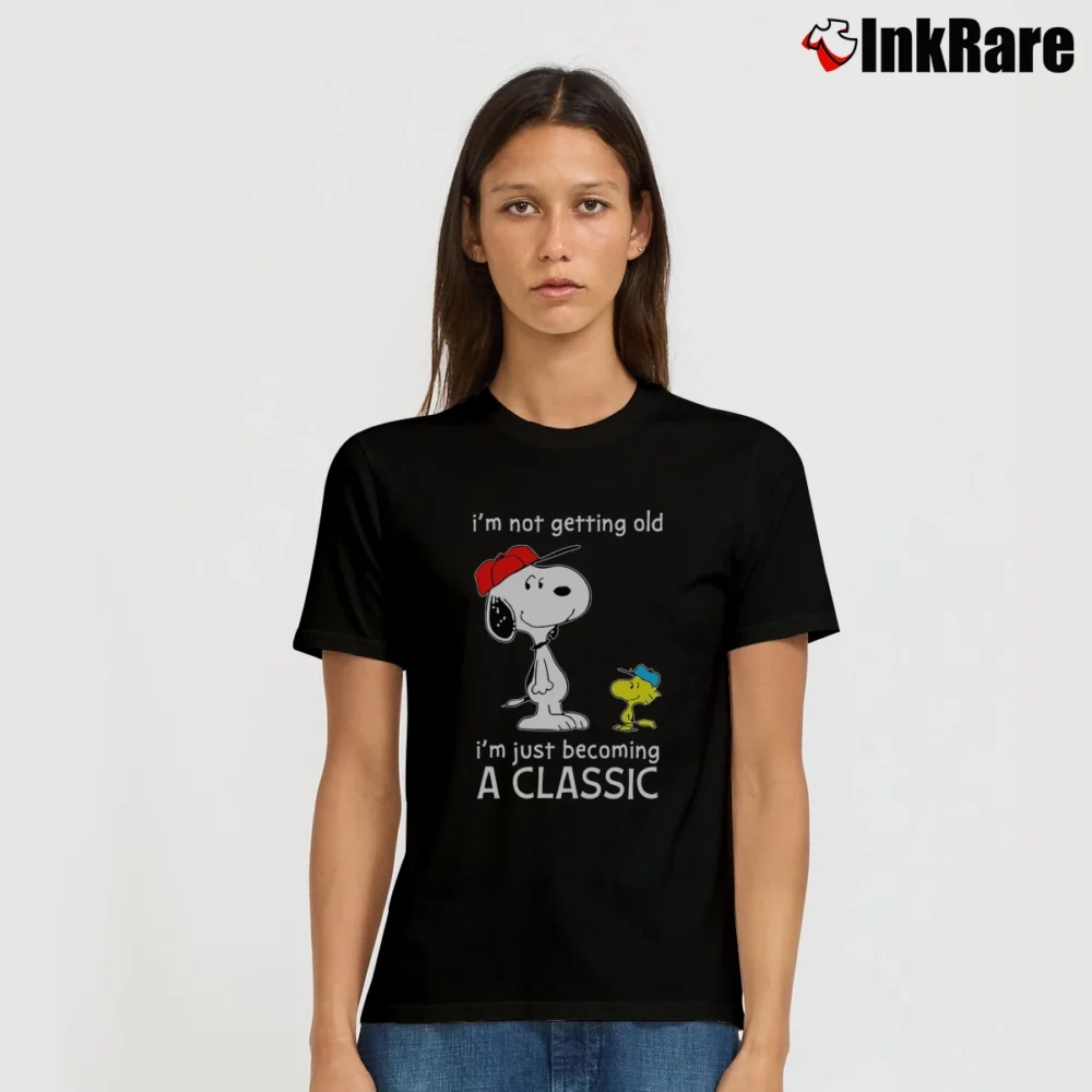 Women’s I'm Not Getting Old Snoopy T-Shirt in black | Soft, Flattering Fit