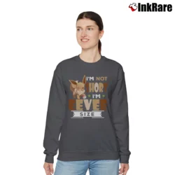 Women’s I'm Not Short I'm Eevee Size Funny Pokemon Relaxed Sweatshirt in charcoal | Soft, Laid-Back Vibe