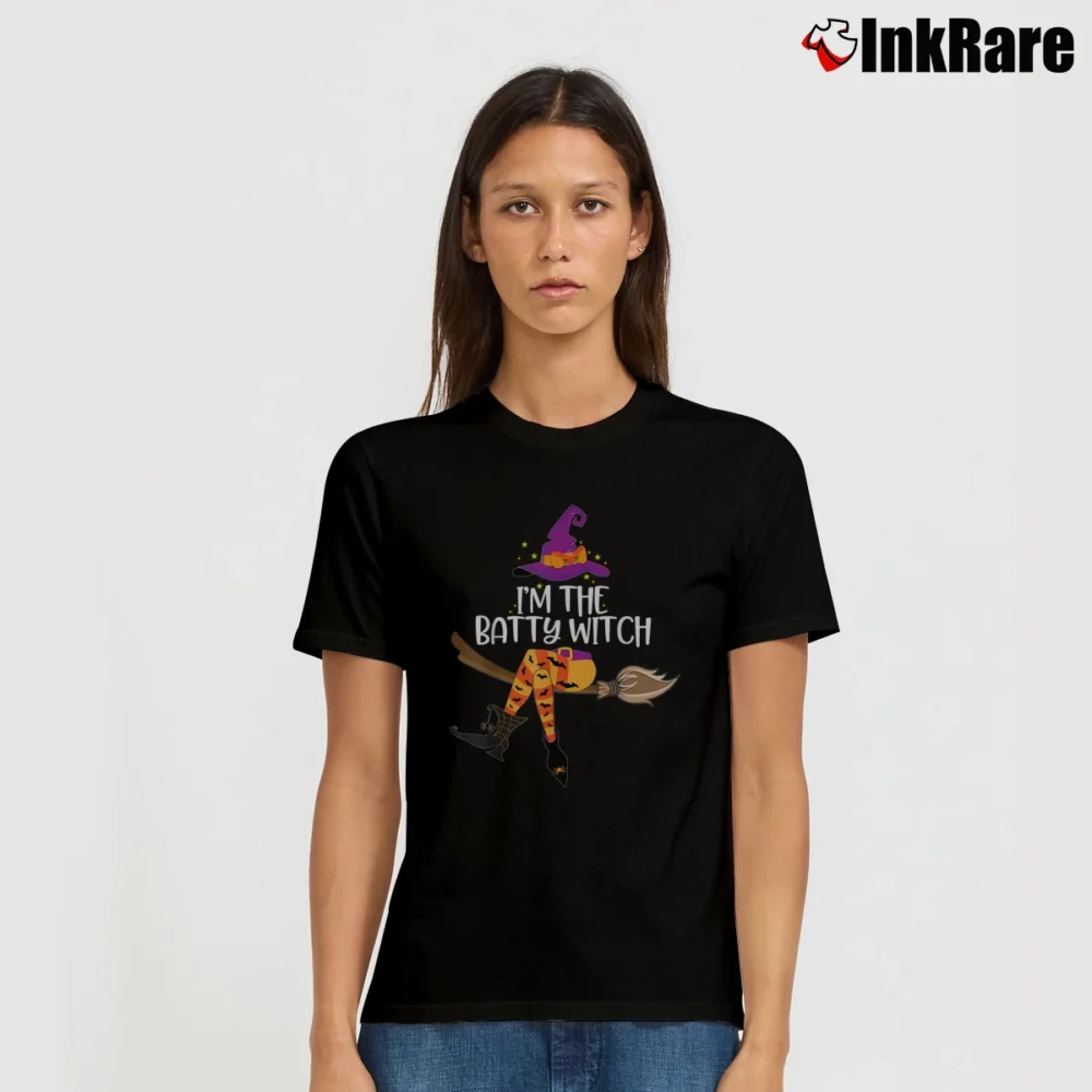 Women’s I'm The Batty Witch Halloween Group Costume T-Shirt in black | Soft, Flattering Fit