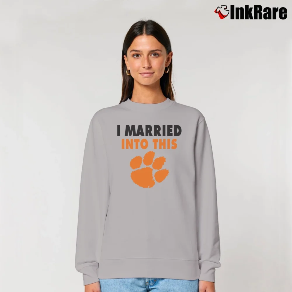 Women’s I Married Into This Clemson Tigers Classic Relaxed Sweatshirt in sport grey | Soft, Laid-Back Vibe