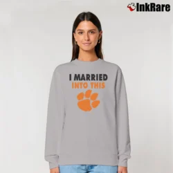 Women’s I Married Into This Clemson Tigers Classic Relaxed Sweatshirt in sport grey | Soft, Laid-Back Vibe