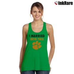 Women’s I Married Into This Clemson Tigers Classic Tank Top in irish green | Lightweight, Movement-Friendly
