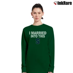 Women’s I Married Into This Syracuse Long-Sleeve Top in forest green | Sleek, Versatile, All-Season