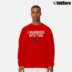 Men’s I Married Into This Syracuse Long-Sleeve Shirt in red | Sleek, Lightweight, Year-Round Wear