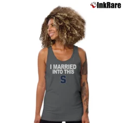 Women’s I Married Into This Syracuse Tank Top in charcoal | Lightweight, Movement-Friendly
