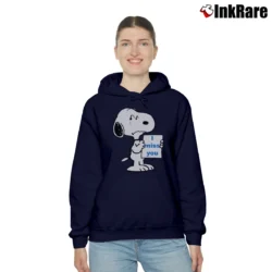 Women’s I Miss You Snoopy And Charlie Brown Cozy Hoodie in navy | Warm, Structured, Stylish