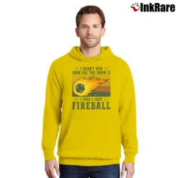 Men’s I Said I Cast Fireball Dungeons And Dragons Meme Pullover Hoodie in yellow | Cozy, Durable, Modern Fit