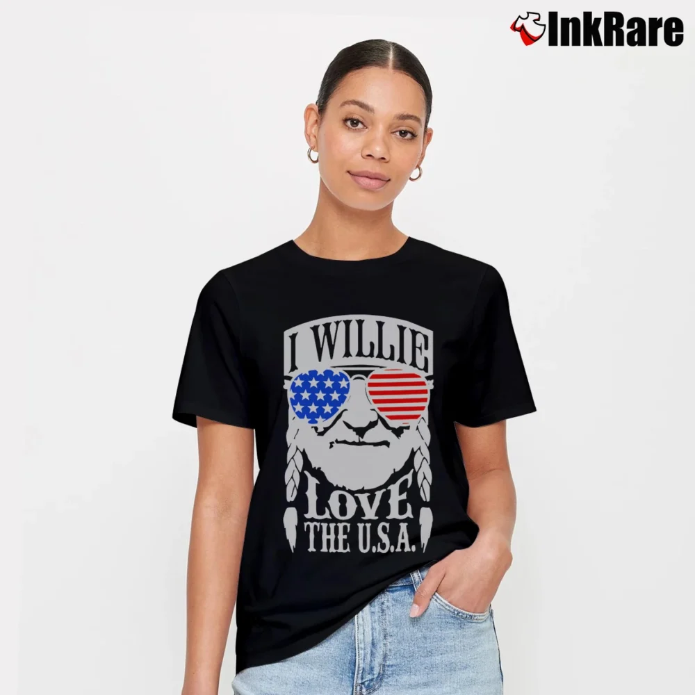 Women’s I Willie Love The Usa 4th Of July Signature T-Shirt in black | Soft, Flattering Fit