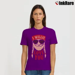 Women’s I Willie Love You Graphic Signature T-Shirt in purple | Soft, Flattering Fit