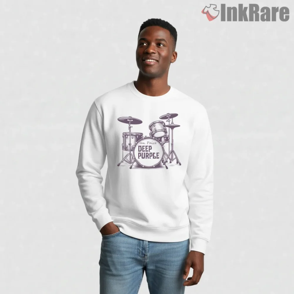 Ian Paice Deep Purple Vintage Drum Kit Shirt on graphic shirt for men graphic tee