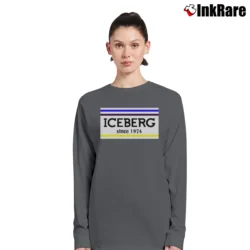 Women’s Iceberg Logo Black Long-Sleeve Top in charcoal | Sleek, Versatile, All-Season