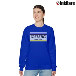 Women’s Iceberg Logo Black Relaxed Sweatshirt in royal blue | Soft, Laid-Back Vibe