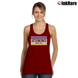 Women’s Iceberg Logo Black Tank Top in maroon | Lightweight, Movement-Friendly