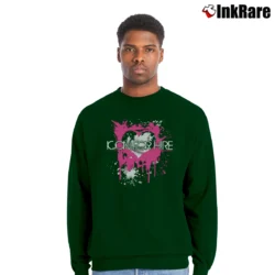 Men’s Icon For Hire Hearts Crewneck Sweatshirt in forest green | Cozy Fabric, Clean Style