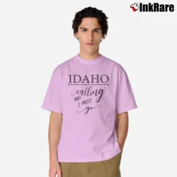 Men’s Idaho Is Calling Travel Classic T-Shirt in light pink | Soft, Breathable Everyday Wear