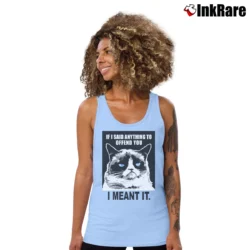 Women’s If I Said Anything To Offend You I Meant It Tank Top in light blue | Lightweight, Movement-Friendly
