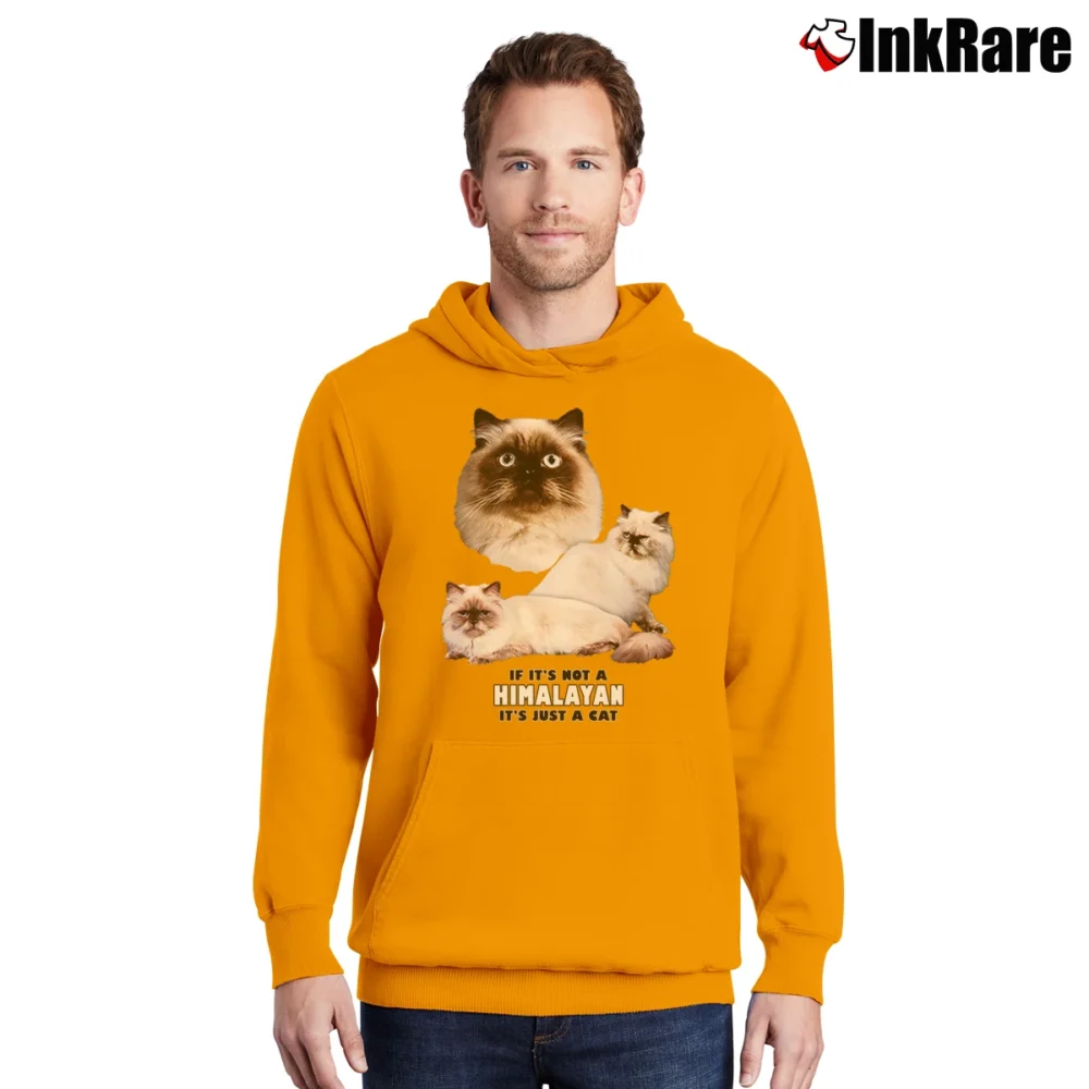 Men’s If It S Not A Himalayan It's Just A Cat Pullover Hoodie in orange | Cozy, Durable, Modern Fit
