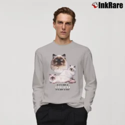 Men’s If It S Not A Himalayan It's Just A Cat Long-Sleeve Shirt in sport grey | Sleek, Lightweight, Year-Round Wear