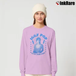 Women’s Iggy Pop Lust For Life Music Long-Sleeve Top in light pink | Sleek, Versatile, All-Season
