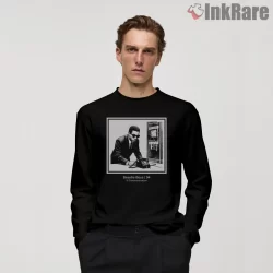 Ill Communication Minimalist Studio Snapshot Shirt on black long sleeve shirt for men graphic tee