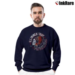 Men’s Illinois Illiniwek Football Fans Crewneck Sweatshirt in navy | Cozy Fabric, Clean Style