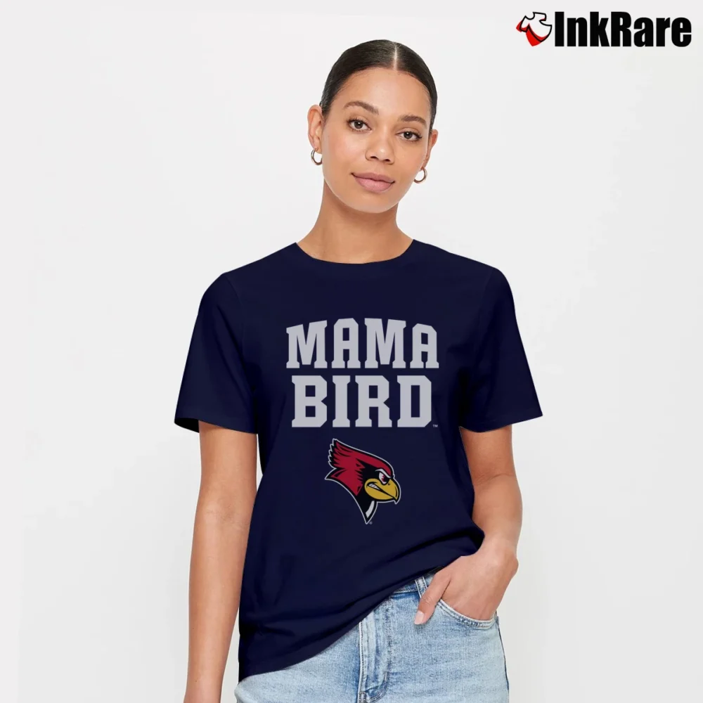 Women’s Illinois State Redbirds Mama Bird Fan Signature T-Shirt in navy | Soft, Flattering Fit