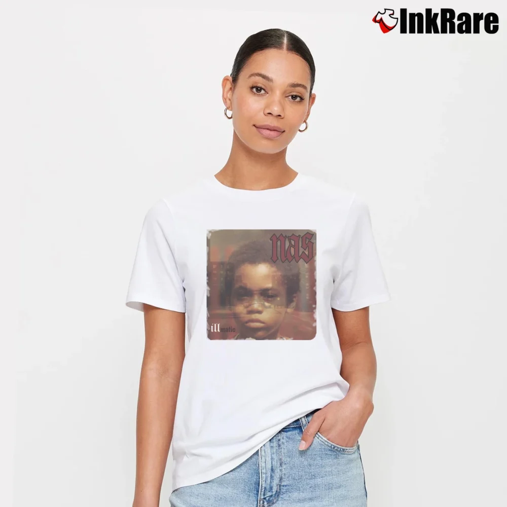 Women’s Illmatic Hip Hop Rap Graphic Signature T-Shirt in white | Soft, Flattering Fit