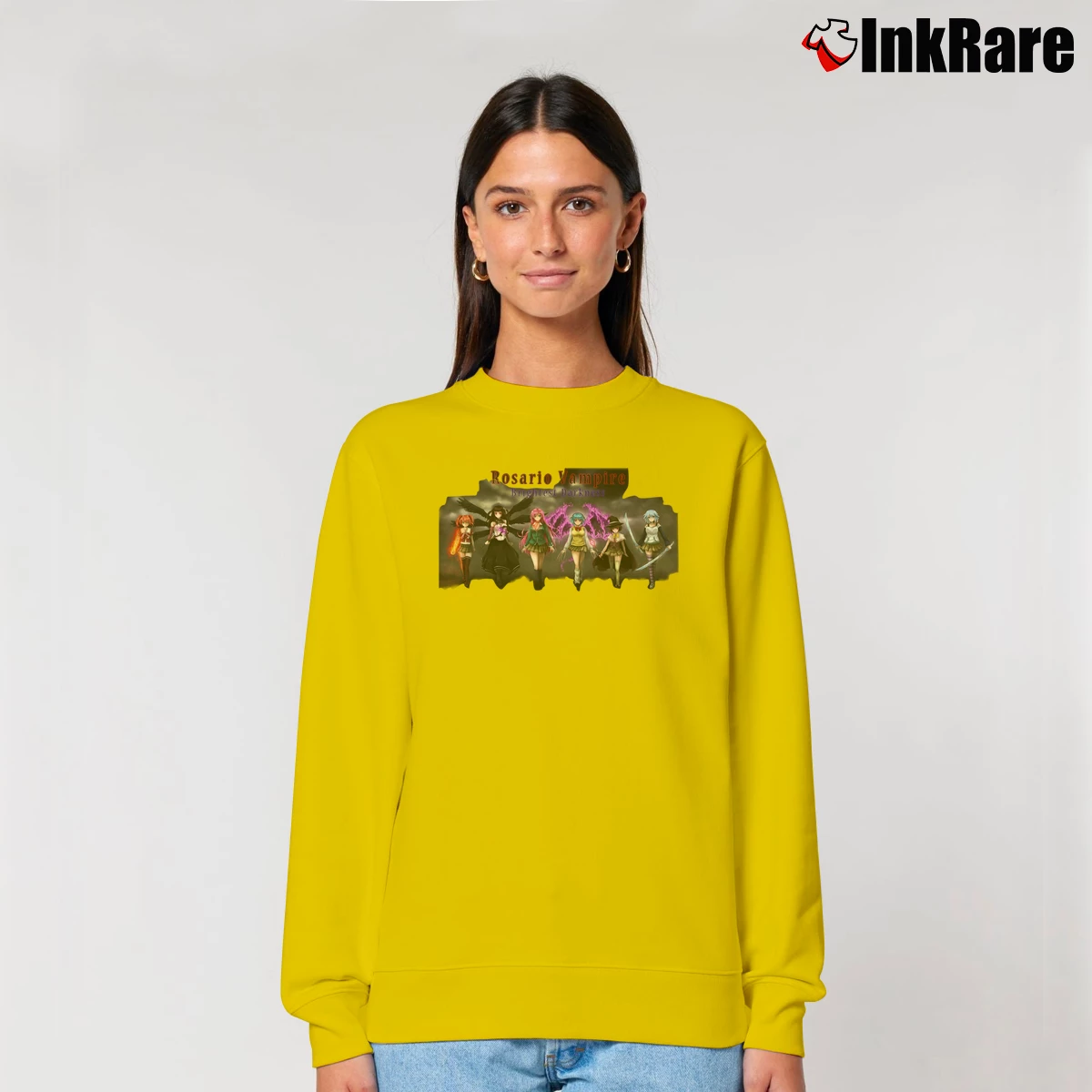 Women’s Ilonse Rosario Vampire Brightest Darkness Relaxed Sweatshirt in yellow | Soft, Laid-Back Vibe