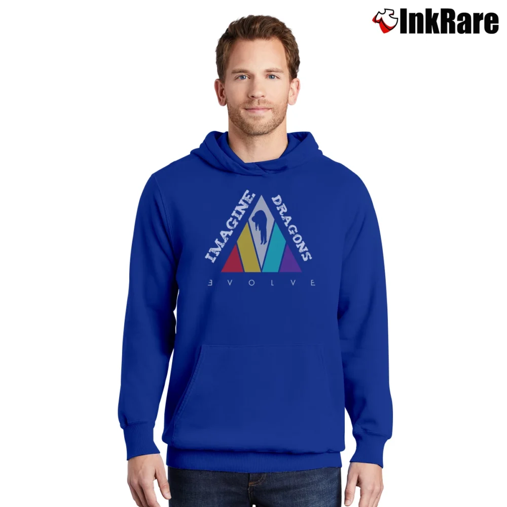 Men’s Imagine Dragons Evolve Sports Pullover Hoodie in royal blue | Cozy, Durable, Modern Fit