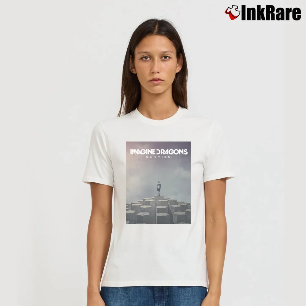 Women’s Imagine Dragons Night Visions Graphic Signature T-Shirt in white | Soft, Flattering Fit
